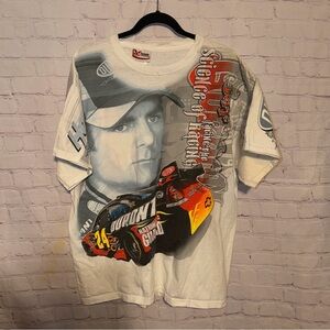 Vintage Flames Jeff Gordon AOP NASCAR T-Shirt Racing Size XL Chase Authentics